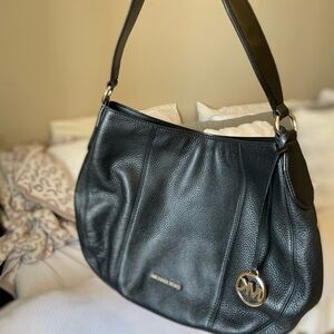 Michael Kors Black Leather Shoulder Bag